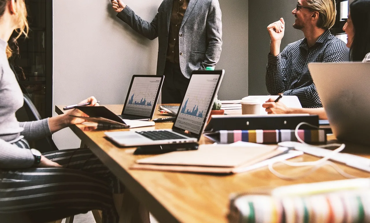 Professionals working with AI technology